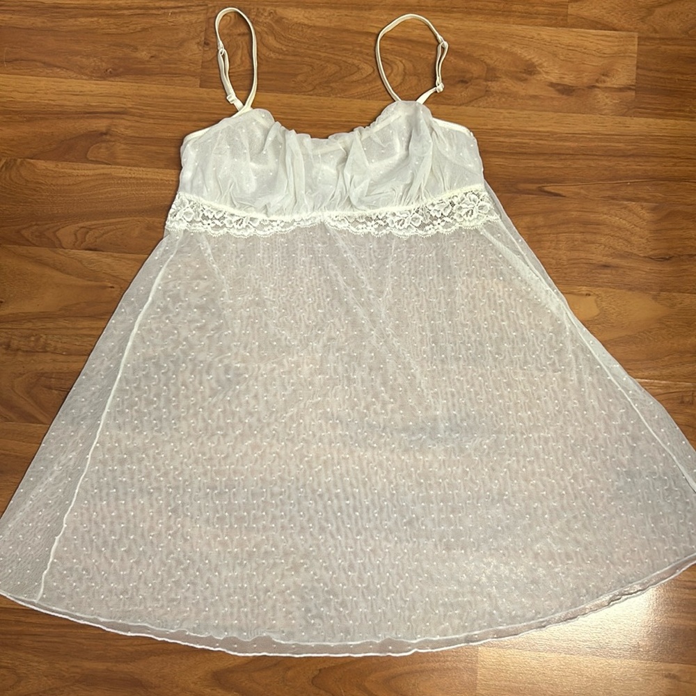 Felina Lace Mesh Nightgown / Slip